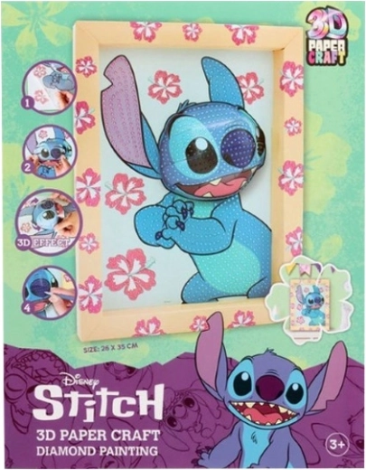 Origami attēls Stitch dimantu mozaīka 3D 26 × 35 cm
