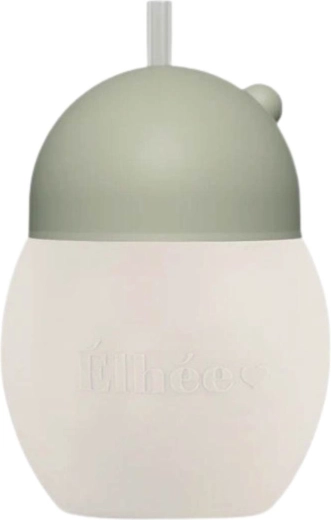 Élhée mācību krūzīte ar salmiņu coconut 240 ml sand sage