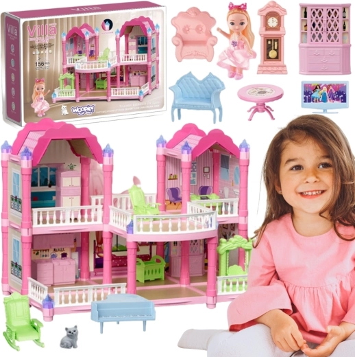 Woopie Garden Villa Dollhouse with 156 Pieces