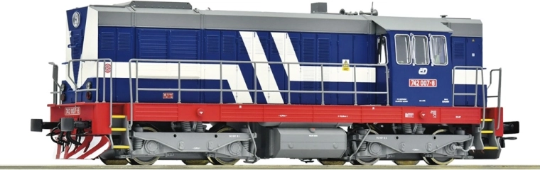 Roco dīzeļlokomotīve ČD 742 007-8 “Kocour” H0, digitāla ar skaņu