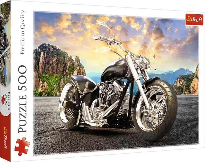Puzle 500 gabali – melns motocikls