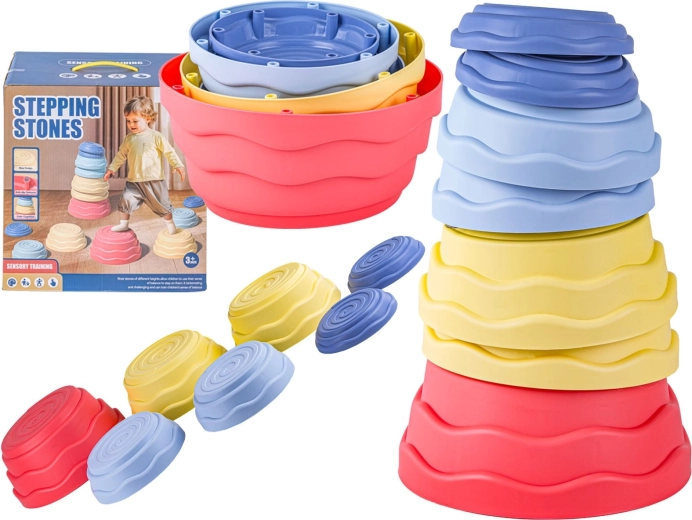 Sensory balance path for children – balance stones, 7 pcs