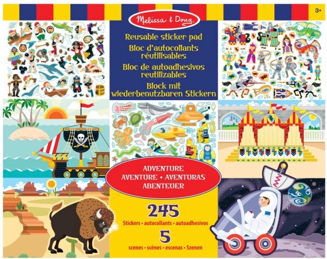 Melissa & Doug atkārtoti lietojamas uzlīmes “Piedzīvojums”
