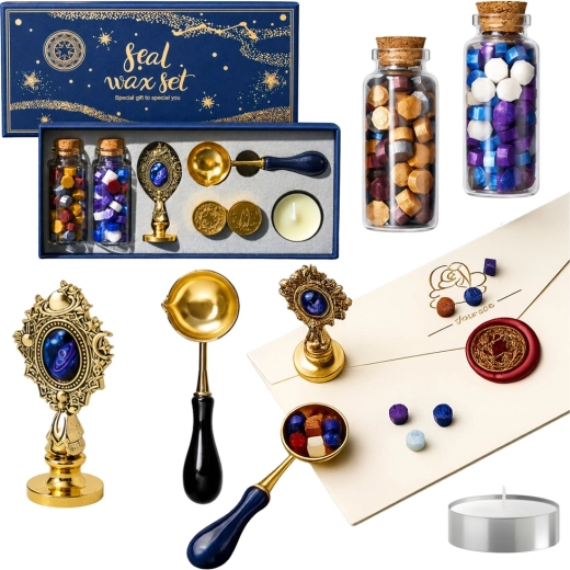 Elegant wax seal stamping set with stamp