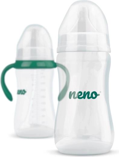 Neno anti-colic baby bottle 300 ml, 6m+ with straw and handle
