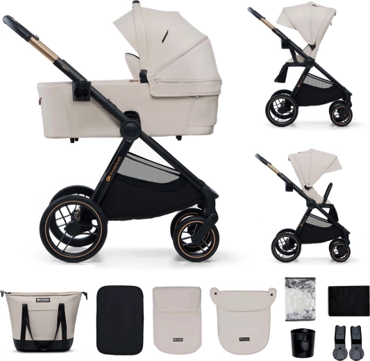 Kinderkraft kombinētie bērnu rati Nea 2 2v1 beige