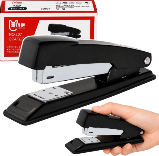 Classic black office stapler for 24/6 and 26/6 staples