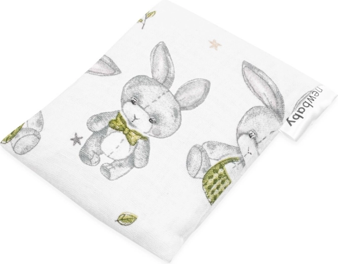 Muslīna sildošs un atvēsinošs spilventiņš ar ķiršu kauliņiem NEW BABY Standard Rabbit