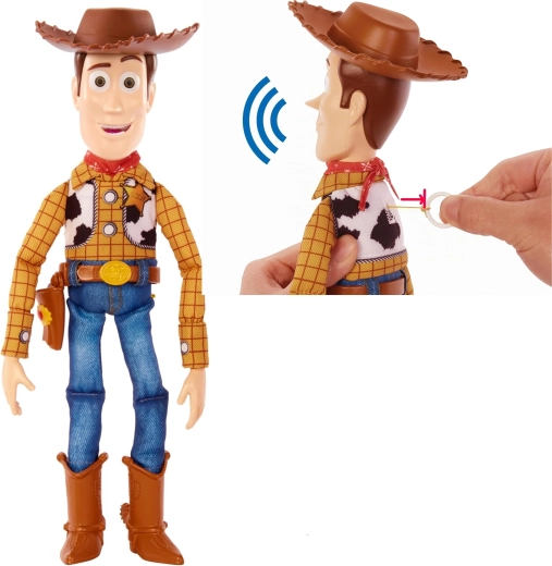 Mattel Disney Toy Story interaktīva mīkstā figūriņa Vudijs 31 cm (angļu versija) - 1 gab.