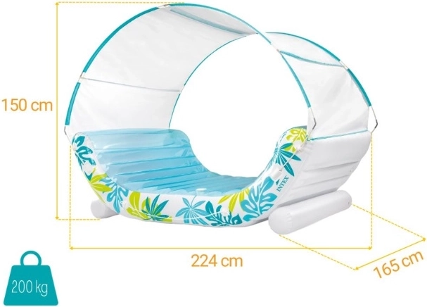Inflatable Tropical Floating Island with Canopy