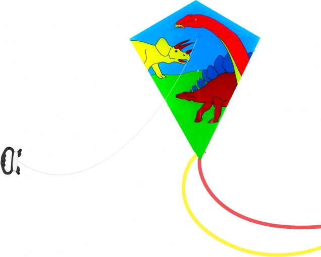 Flying Kite with Dinosaurs