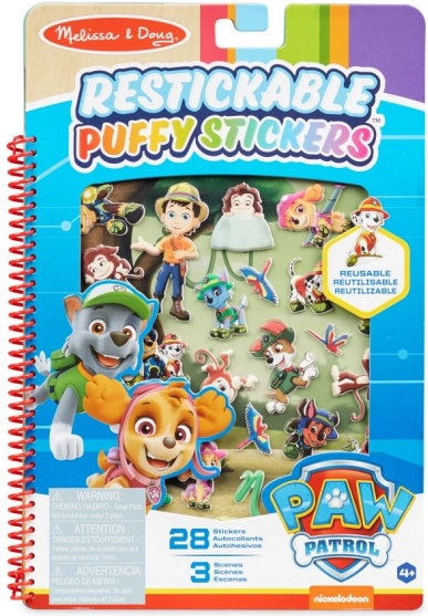 Atkārtoti pielīmējamas 3D uzlīmes PAW PATROL – džungļi, MELISSA & DOUG