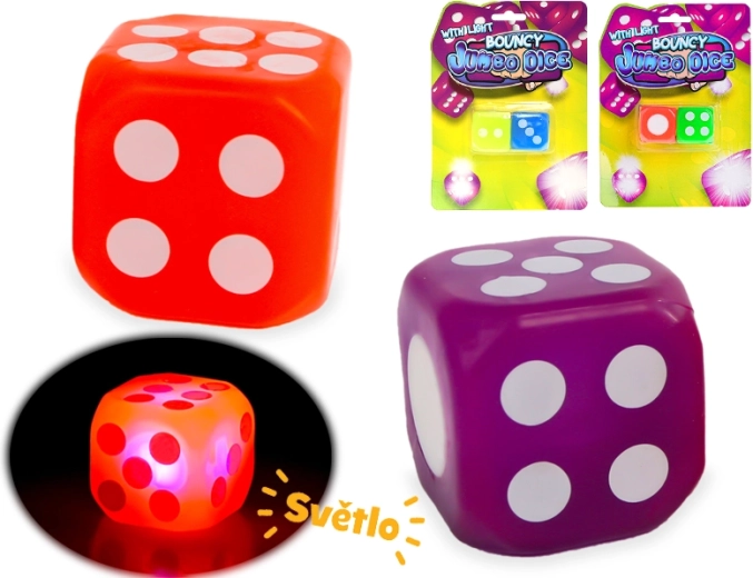 Spīdoši spēļu kauliņi Jumbo 3,6 cm – komplekts 2 gab.