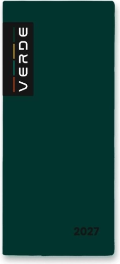 Nedēļas plānotājs Verde 2027 zaļš PVC apvalkā