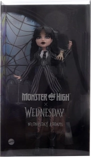 kolekcionējama lelle Wednesday Addams MONSTER HIGH Nevermore uniformā