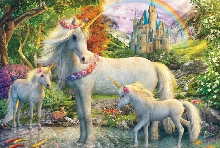 Unicorn Puzzle with Foals 200 Pieces