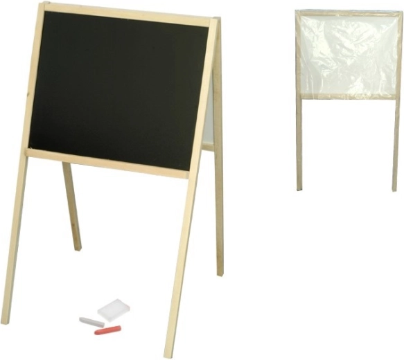 Bērnu divpusēja koka tāfele “A” 82 × 47,5 × 50 cm