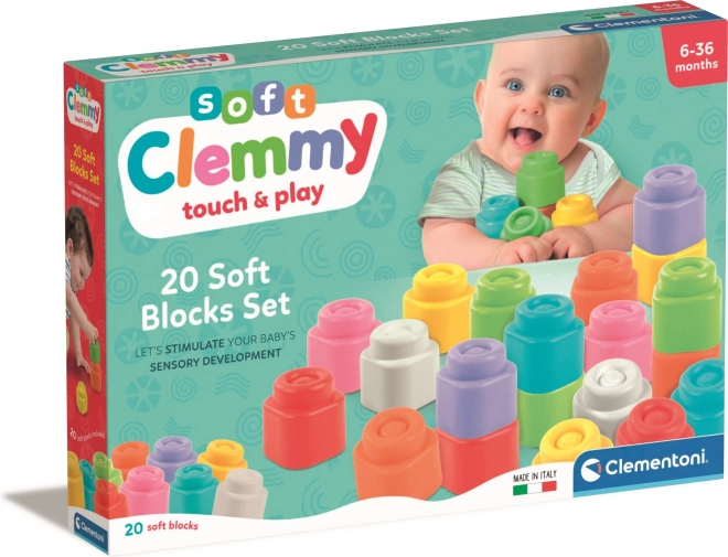 Mīkstie klucīši Clemmy, komplekts 20 gabali