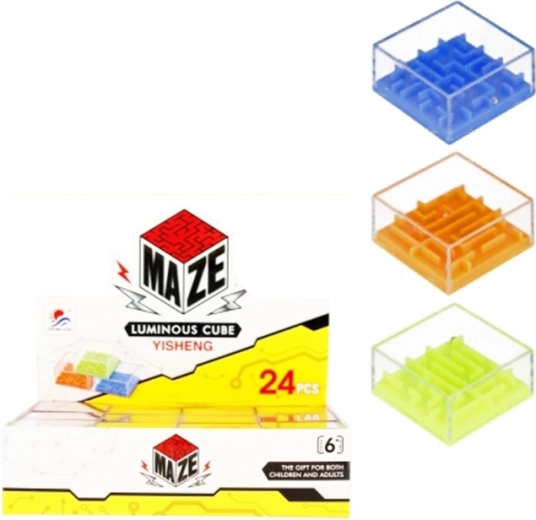 Maze game – pocket labyrinth with a metal ball