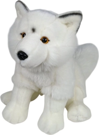 Plīša baltais vilks, 26 cm