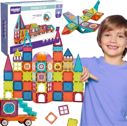 Woopie Magnetic Building Set 3D Train – 71-Piece Set