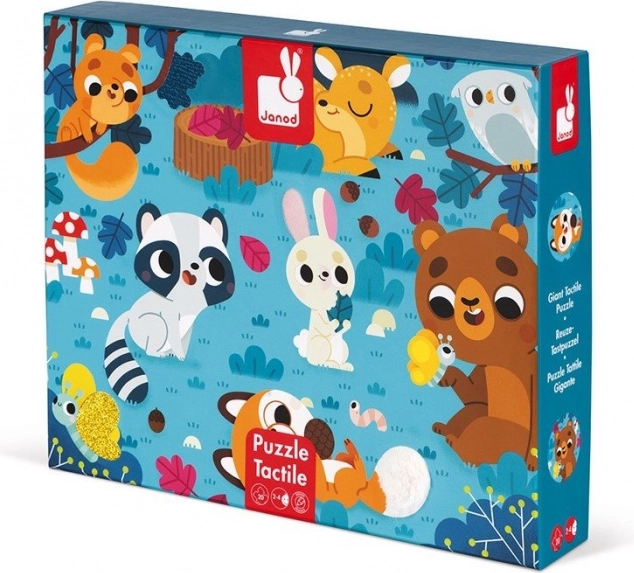 Tactile Puzzle JANOD Forest Animals 20 Pieces