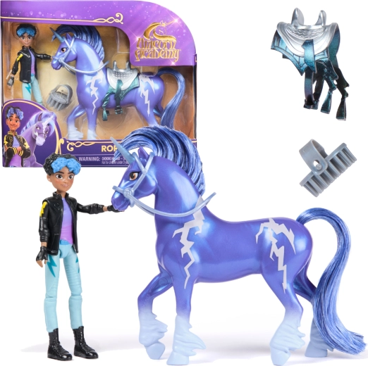 Unicorn Academy figūriņas RORY & STORM – jātniece un vienradzis ar piederumiem