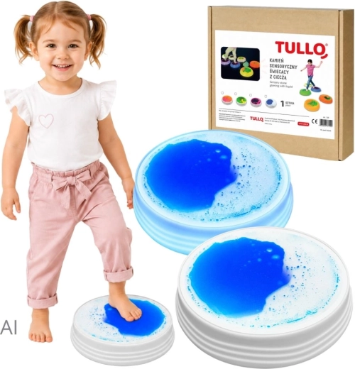 Tullo zils spīdošs sensorais šķidruma akmens
