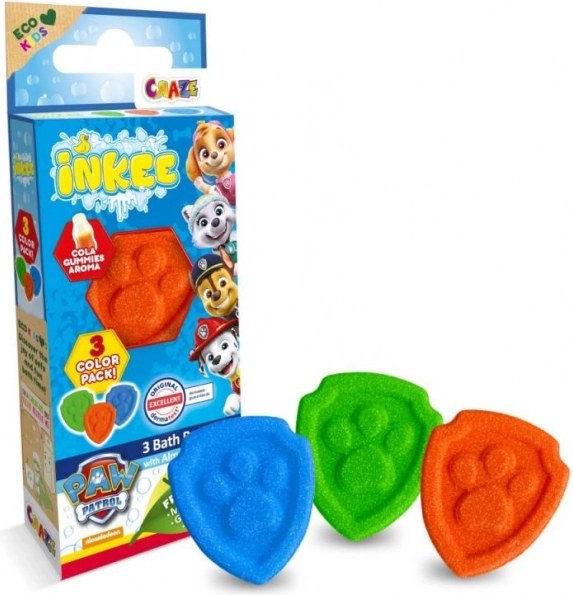 Inkee mini iepakojums putojošām vannas bumbām Paw Patrol