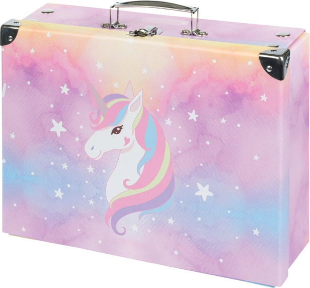 Saliekams skolas koferītis Rainbow Unicorn BAAGL