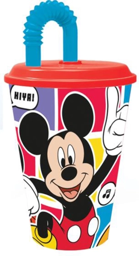 Cup with Straw MICKEY 430 ml, plastic