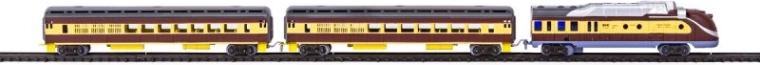 Light and sound effects like a real train