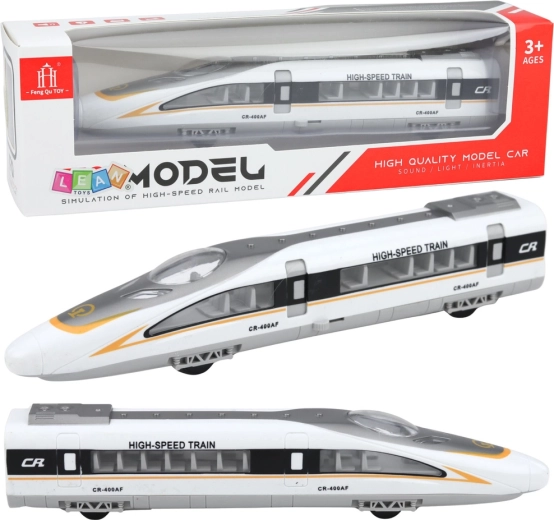 High-speed train with lights, sounds, and opening doors