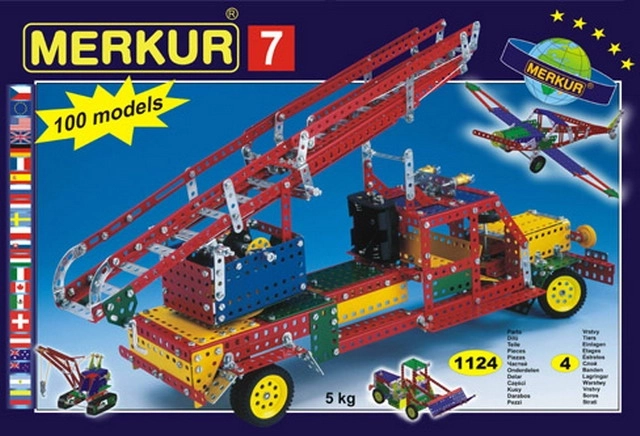 Konstruktors MERKUR 7 – 100 modeļi, 1124 gab.