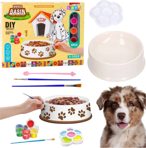 Creative Dog Bowl Painting Set, 6 Pieces