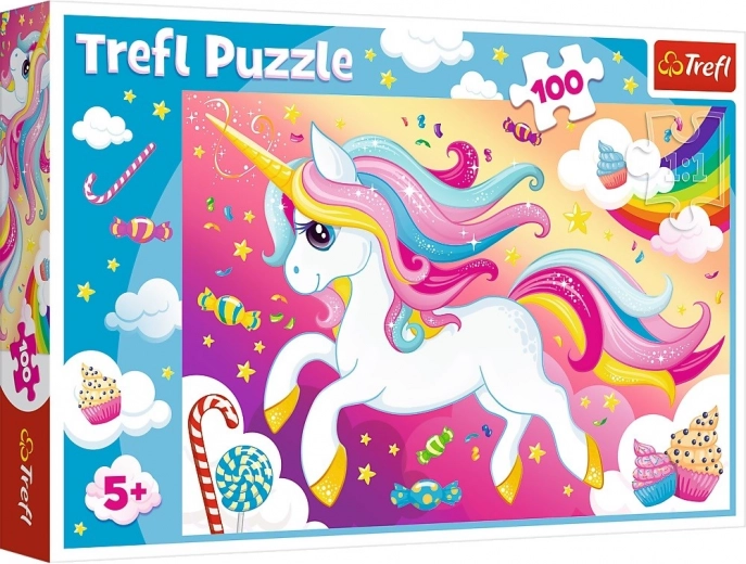 Puzzle 100 Pieces Beautiful Unicorn Trefl