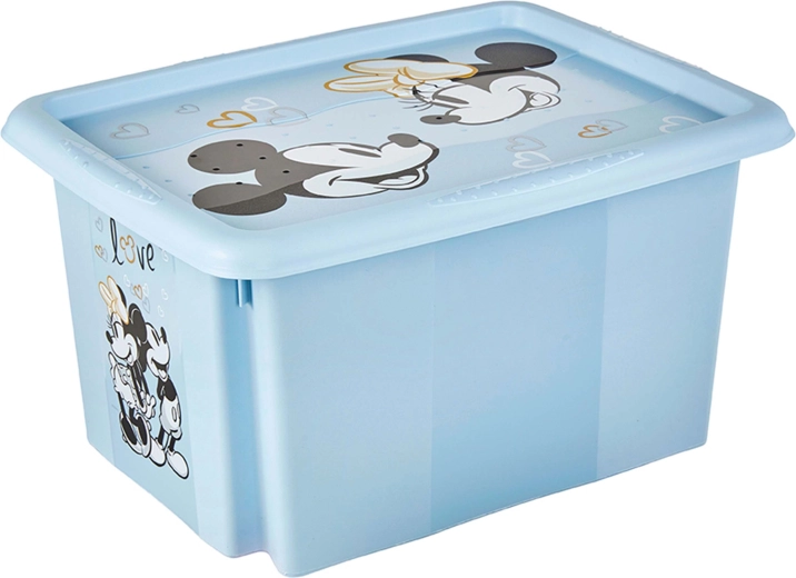 Plastic storage box with lid Mickey 15 l