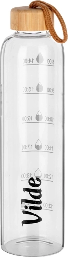 Borosilikāta stikls un bambusa vāciņš