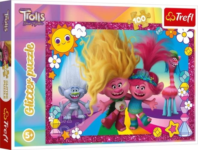 Sparkling puzzle Trolls 3 – 100 pieces