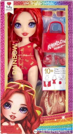 Rainbow High stilīga peldēšanas lelle Ruby Red