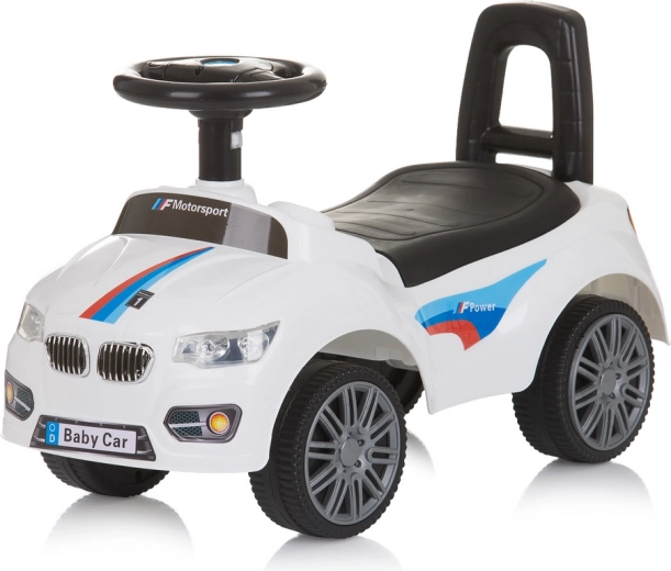 Chipolino auto tipa bērnu skrejmašīna ar melodijām Sprinter – Balts