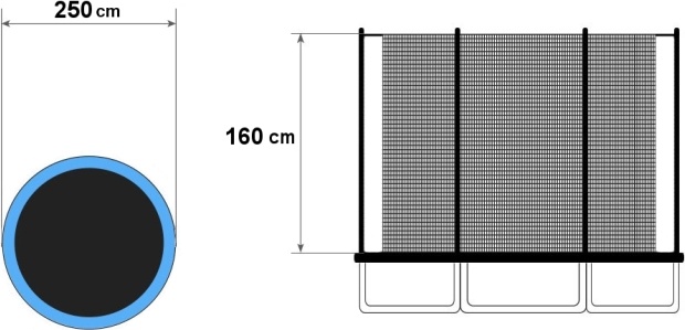 Universāla saderība ar 8 ft batutiem