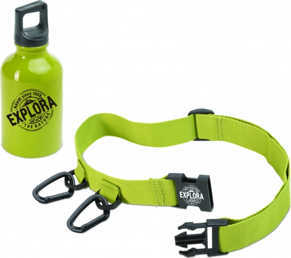 Navir Explora aluminum drinking bottle with belt