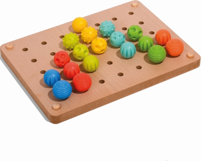 Textured pegs in bright colours