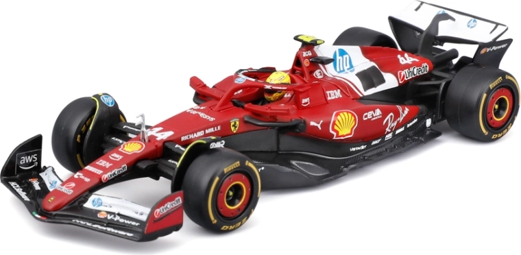 Bburago Formula 1 Ferrari SF-25 2025 Lewis Hamilton modelis 1:43 akrila kastītē