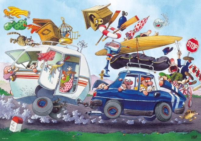 Heye puzle Cartoon Classics: Izbraukšana atvaļinājumā – 500 gabaliņi