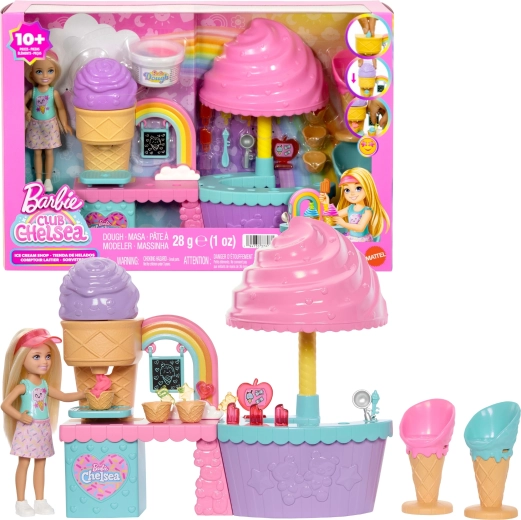 Barbie Club Chelsea Ice Cream Shop with Doll and Modeling Compound