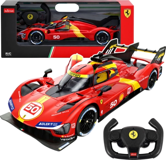 Rastar Ferrari 499P RC auto 1:24 sarkana