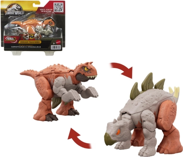 Dinozaurs 2 vienā ar transformāciju Carnotaurus JURASSIC WORLD