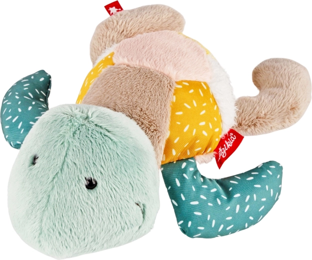 Sigikid patchwork plush turtle – first comforter for baby